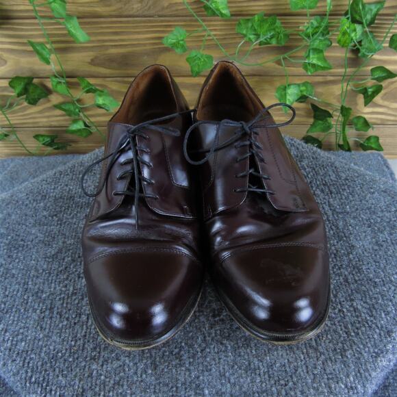 Bostonian Men's Classics Derby Oxfords Burgundy Leather 11.5 Medium‎ Used 2025 - Picture 2 of 7